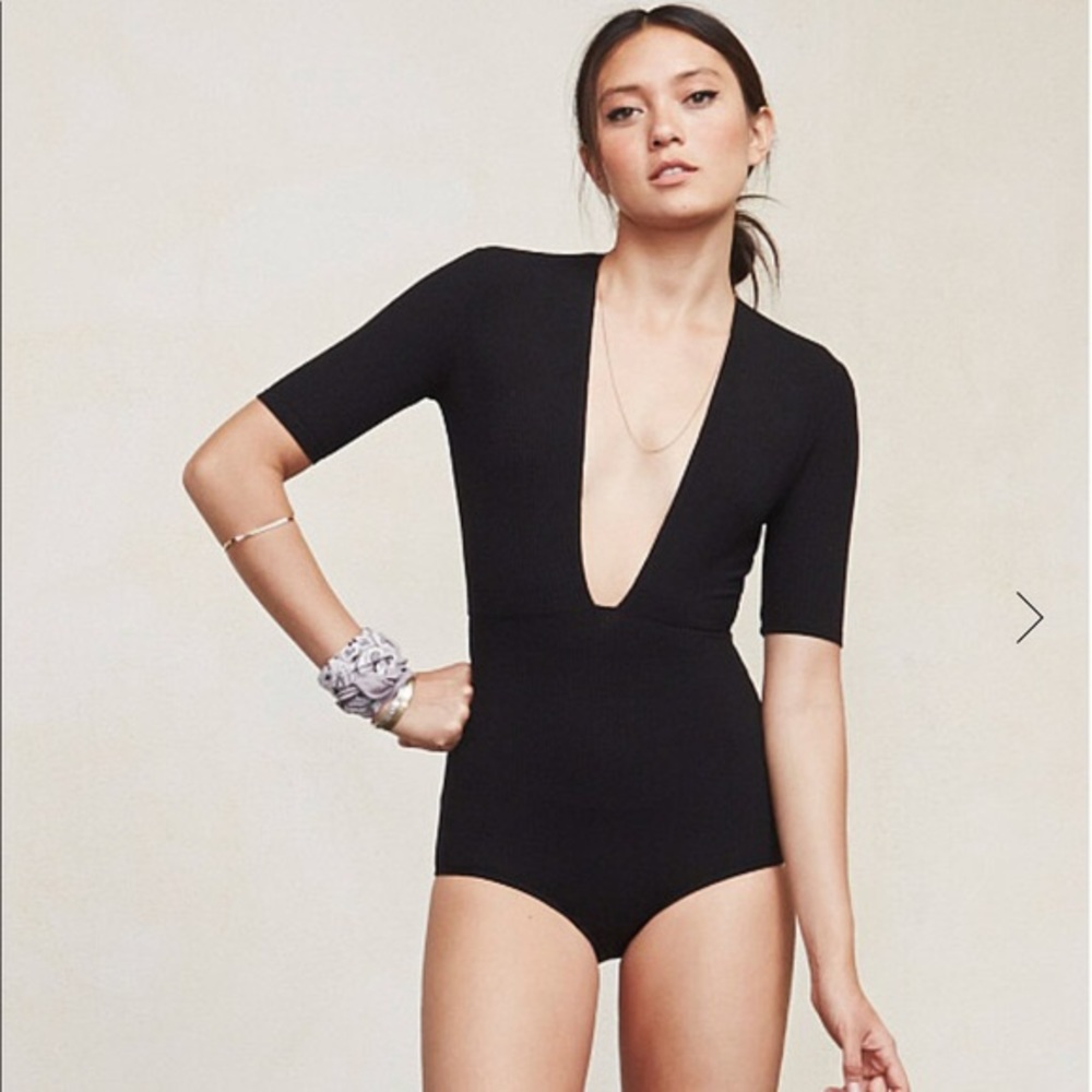 Reformation Lucians Bodysuit Black XS